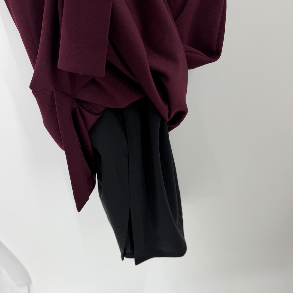 Ivanka Trump Sheath Dress V-Neck Sleeveless Zip 2 Burgundy Professional Office - Picture 7 of 11